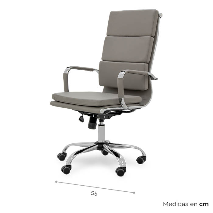 Silla De Oficina Pu Taupe Trif | Sillas Oficina | home-office